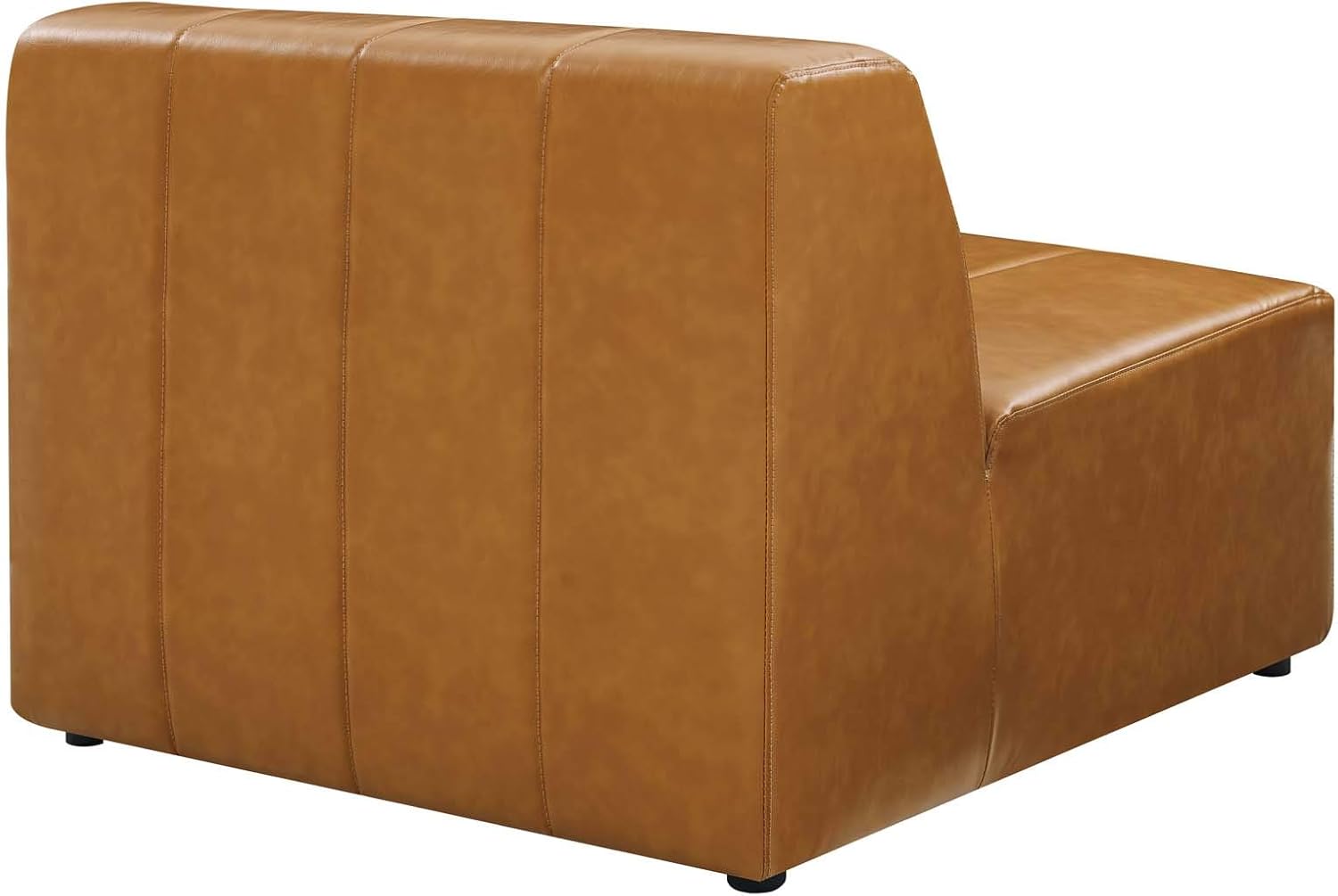 Modway Bartlett Channel Tufted Vegan Leather 8-Piece Sectional Sofa in Tan · v2