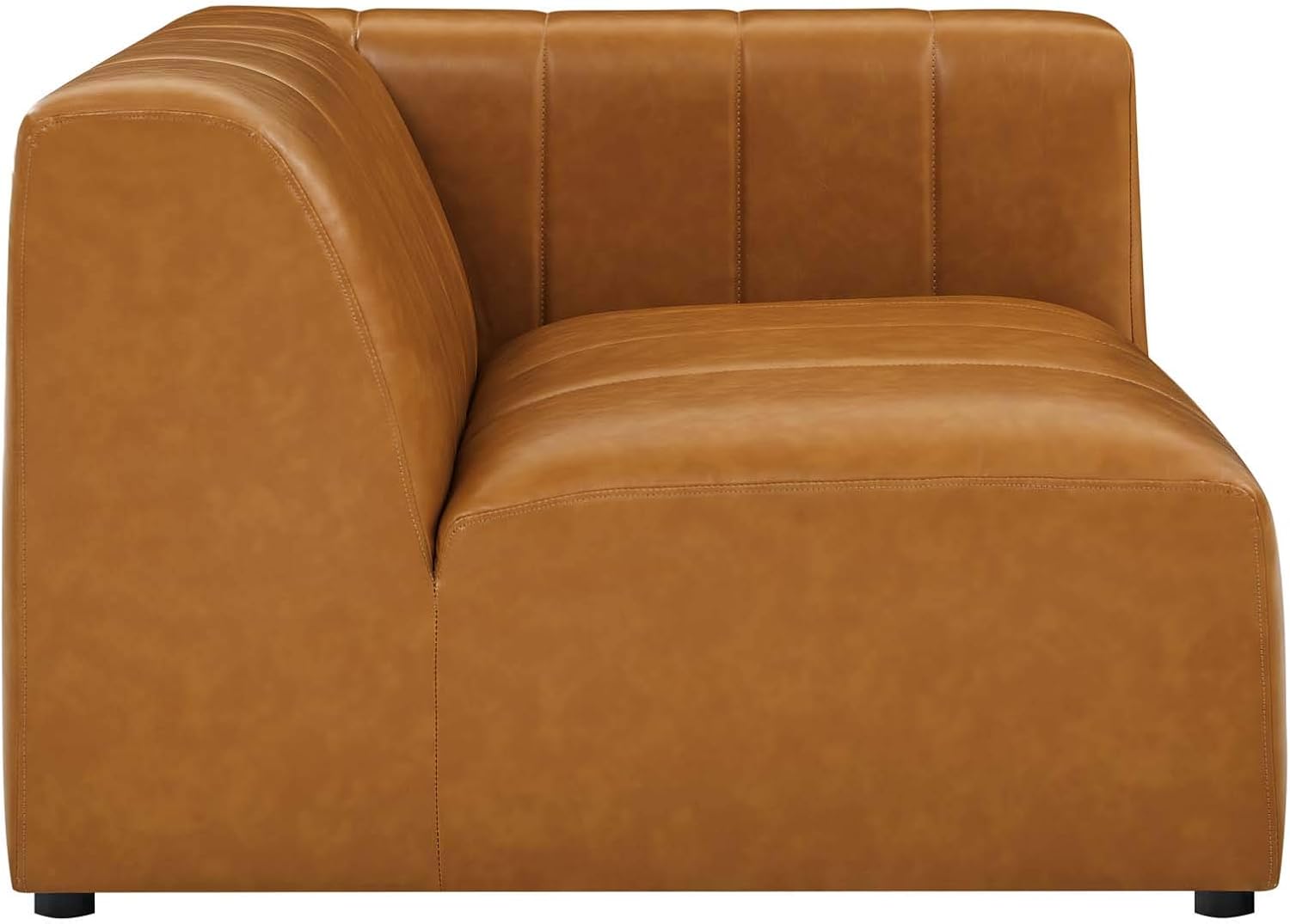 Modway Bartlett Channel Tufted Vegan Leather 8-Piece Sectional Sofa in Tan · v2