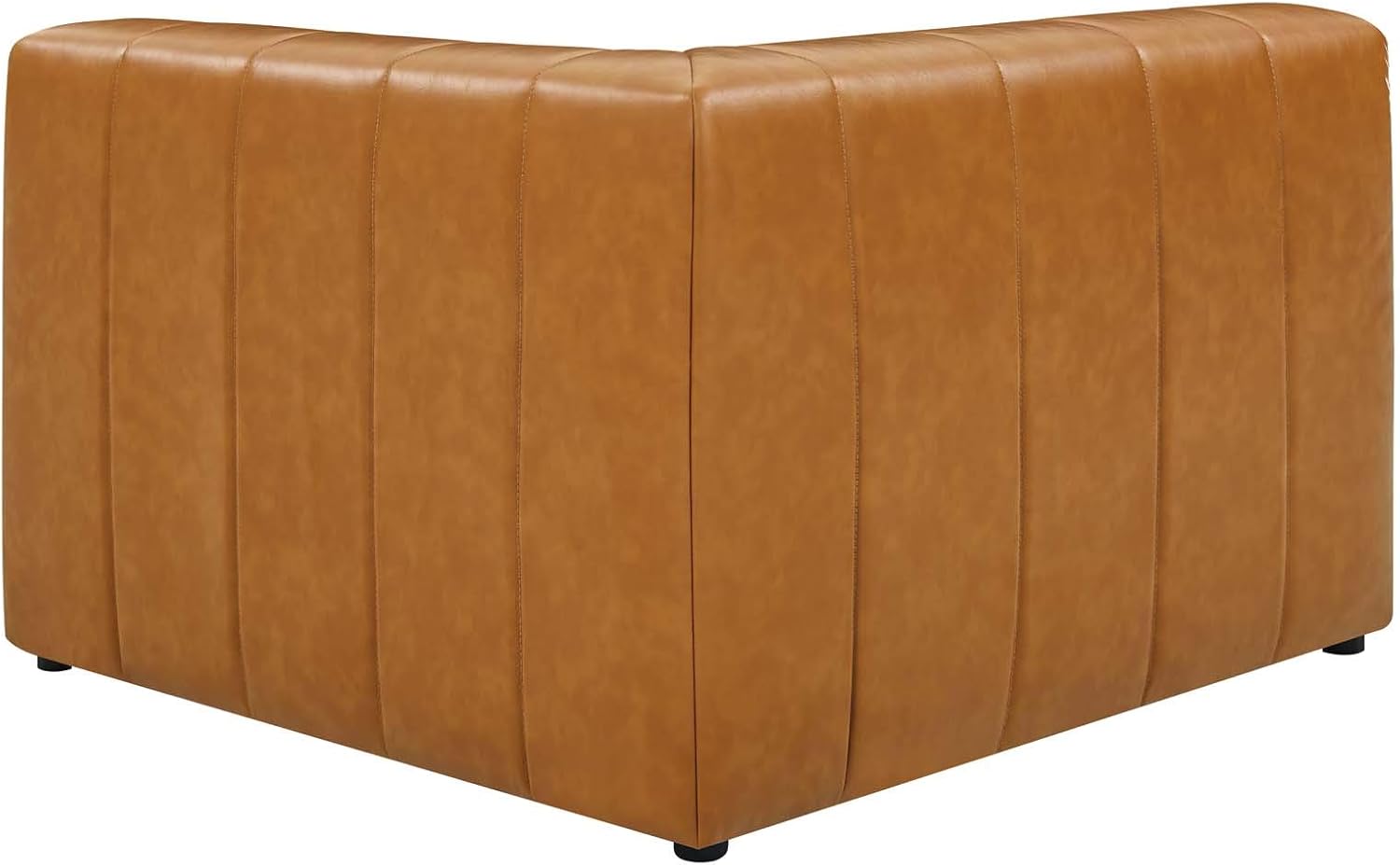 Modway Bartlett Channel Tufted Vegan Leather 8-Piece Sectional Sofa in Tan · v2