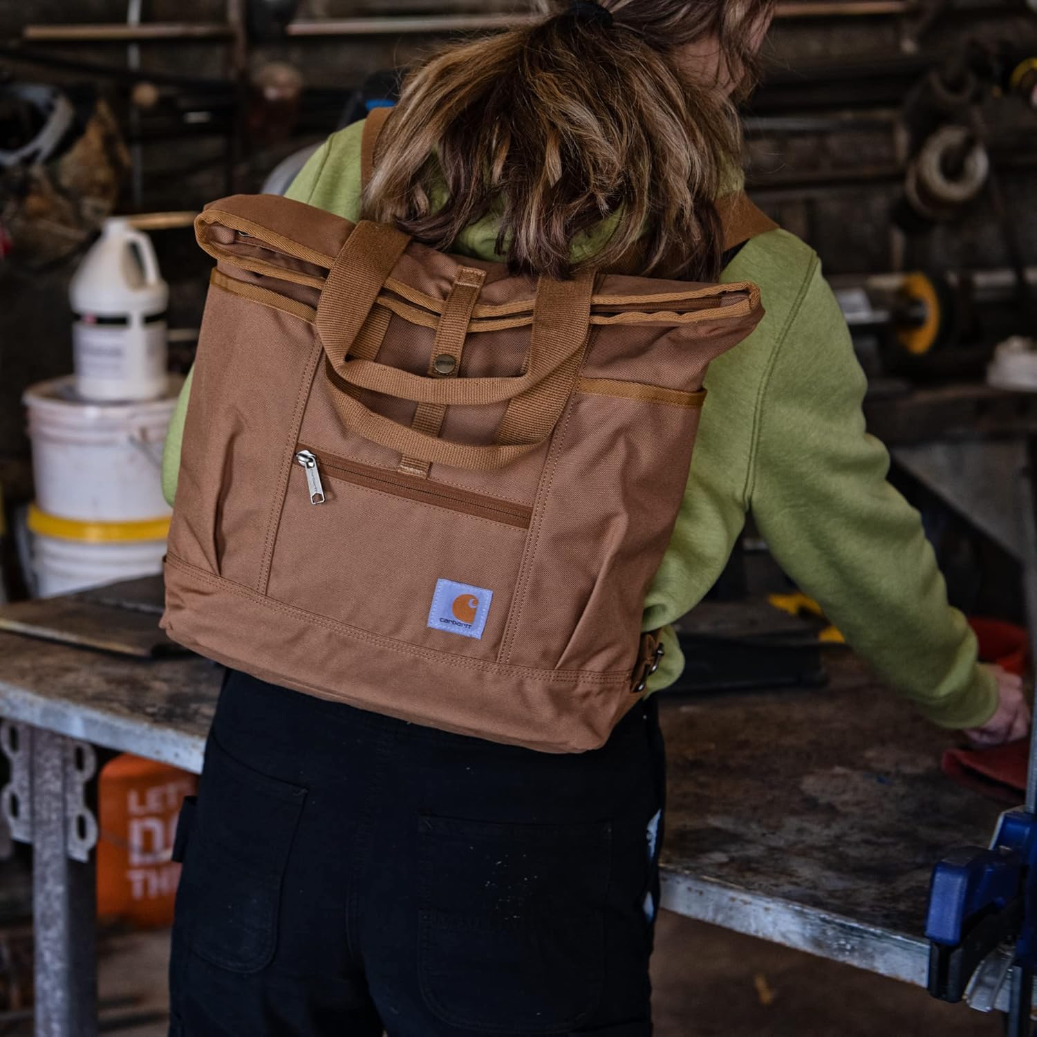 Carhartt Convertible, robuste Tragetasche mit verstellbaren Rucksackgurten und Laptopfach, Braun, Einheitsgröße