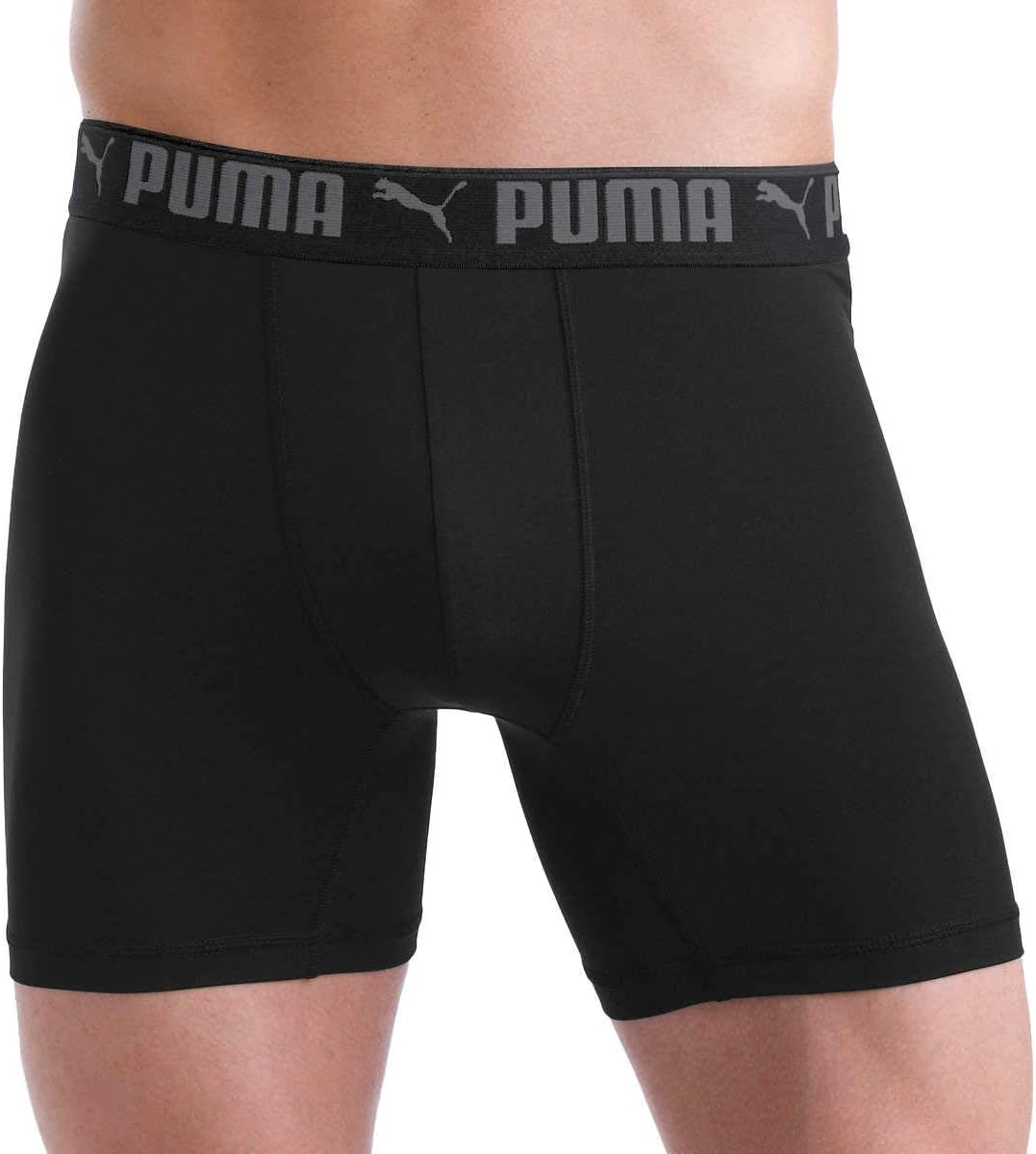 PUMA Mens Microfiber Boxer Brief, 5-pack (Large, Blue, Gray and Black) · v2