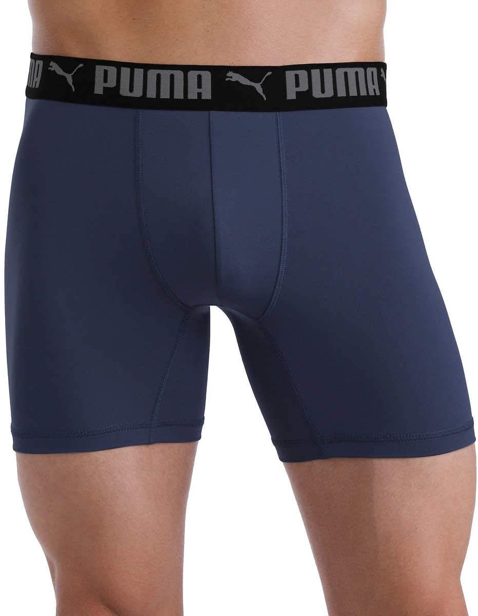 PUMA Mens Microfiber Boxer Brief, 5-pack (Large, Blue, Gray and Black) · v2