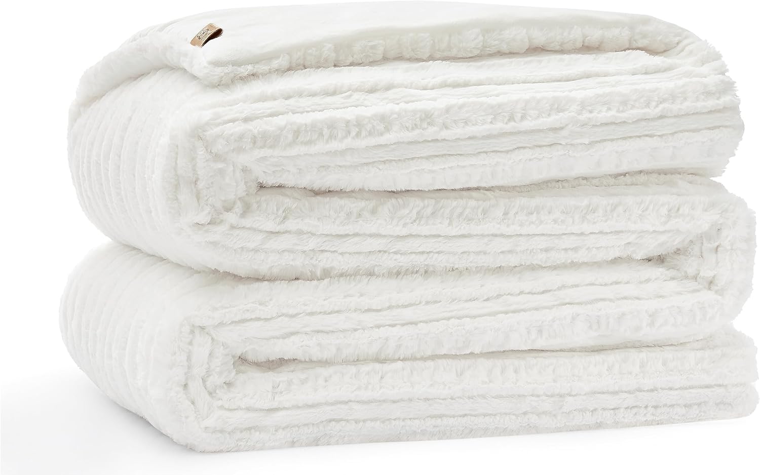 UGG Kenzie King Yorgan Seti, 2 Yastık Kılıflı Peluş Suni Kürk Battaniye Yatakları Yumuşak Sıcak Ters Döndürülebilir Kuş Tüyü Alternatif Yıkanabilir Yatak Odası İçin Hipoalerjenik, King/California King, Beyaz Kar