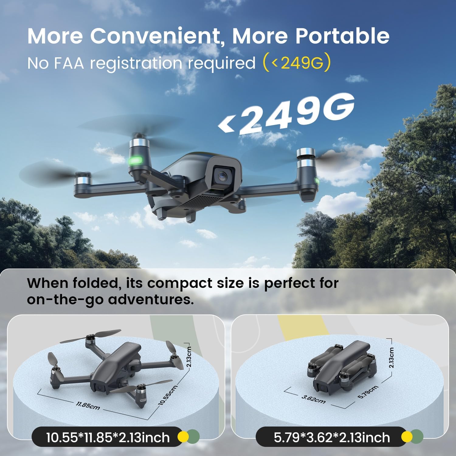 Holy Stone HS710 Drones with Camera for Adults 4K, GPS FPV Foldable 5G Quadcopter for Beginners with Optical Flow Positioning, Auto Return Home, Follow Me, Brushless Motor, Easy to Fly · v4