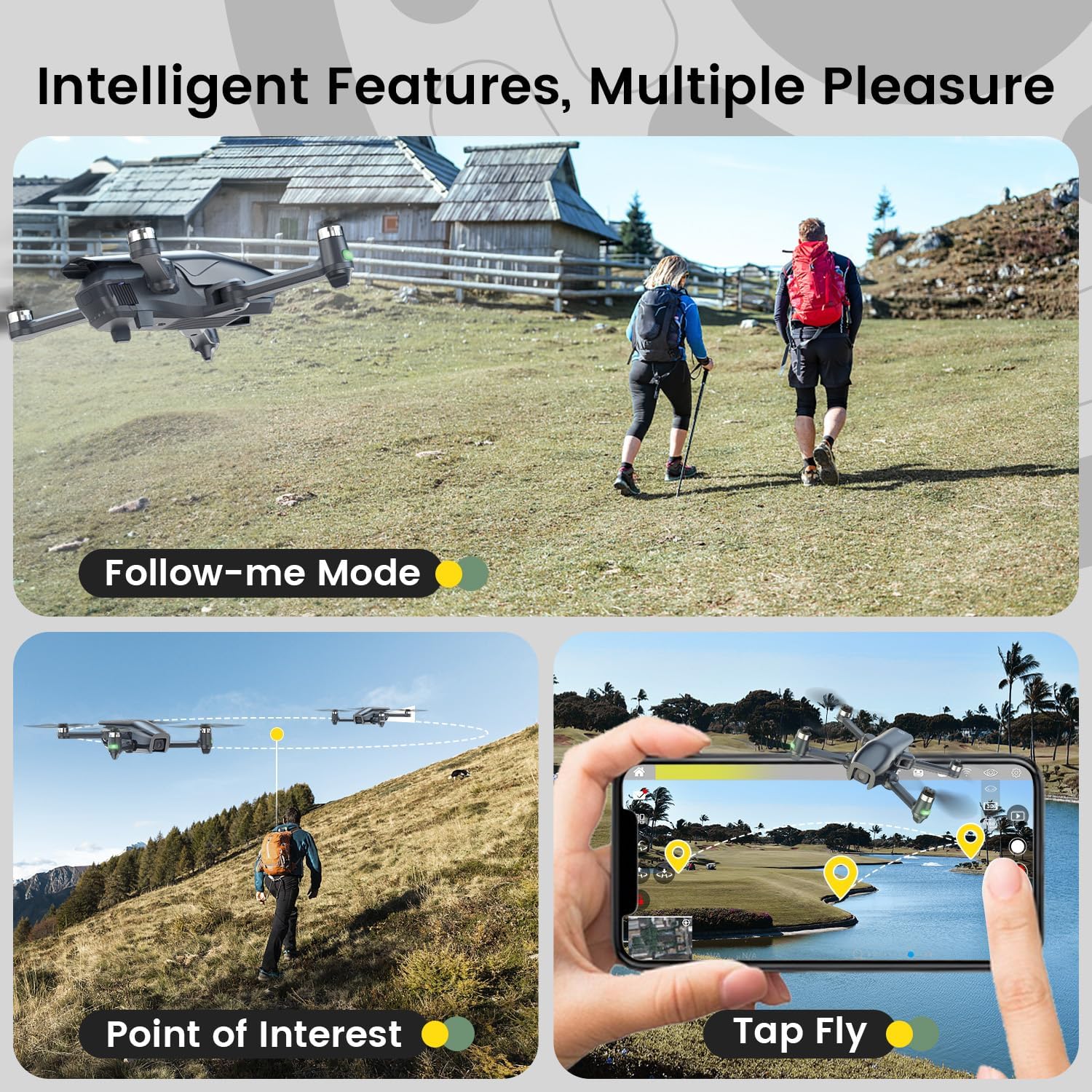 Holy Stone HS710 Drones with Camera for Adults 4K, GPS FPV Foldable 5G Quadcopter for Beginners with Optical Flow Positioning, Auto Return Home, Follow Me, Brushless Motor, Easy to Fly · v4