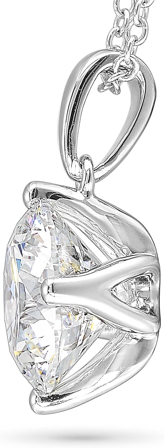 IGI-zertifizierte 1/4 bis 3 Karat runde Solitär-Halskette im Brillantschliff mit laborgewachsenem Diamant für Damen I Halskette aus 14-karätigem Gold (G-H, VS1-VS2, cttw) I 18-Zoll-Kettenkette