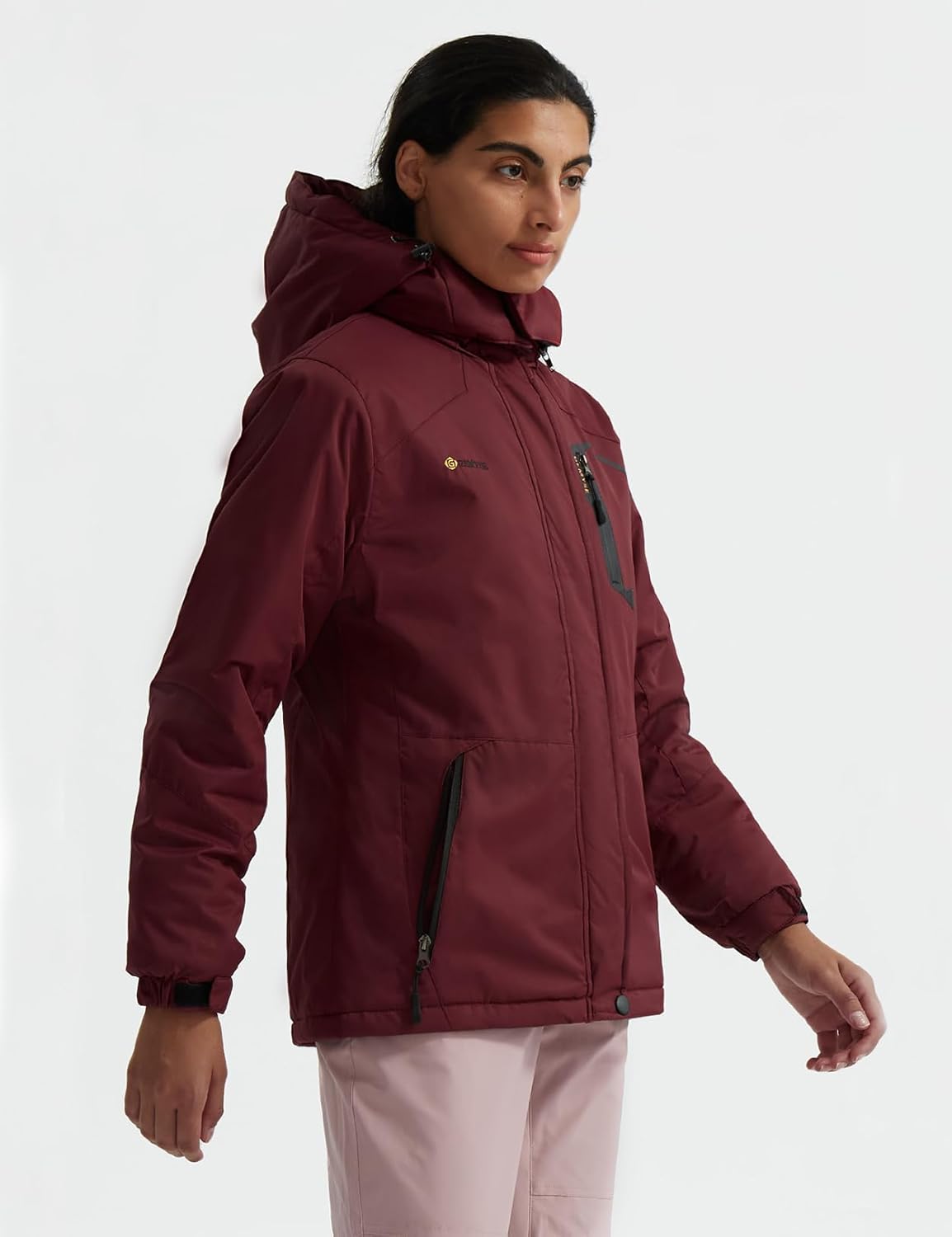 GEMYSE Womens Ski Snow Jacket Warm Winter Waterproof Coat Snowboard Rain Jacket Hooded Windproof Windbreaker · v2