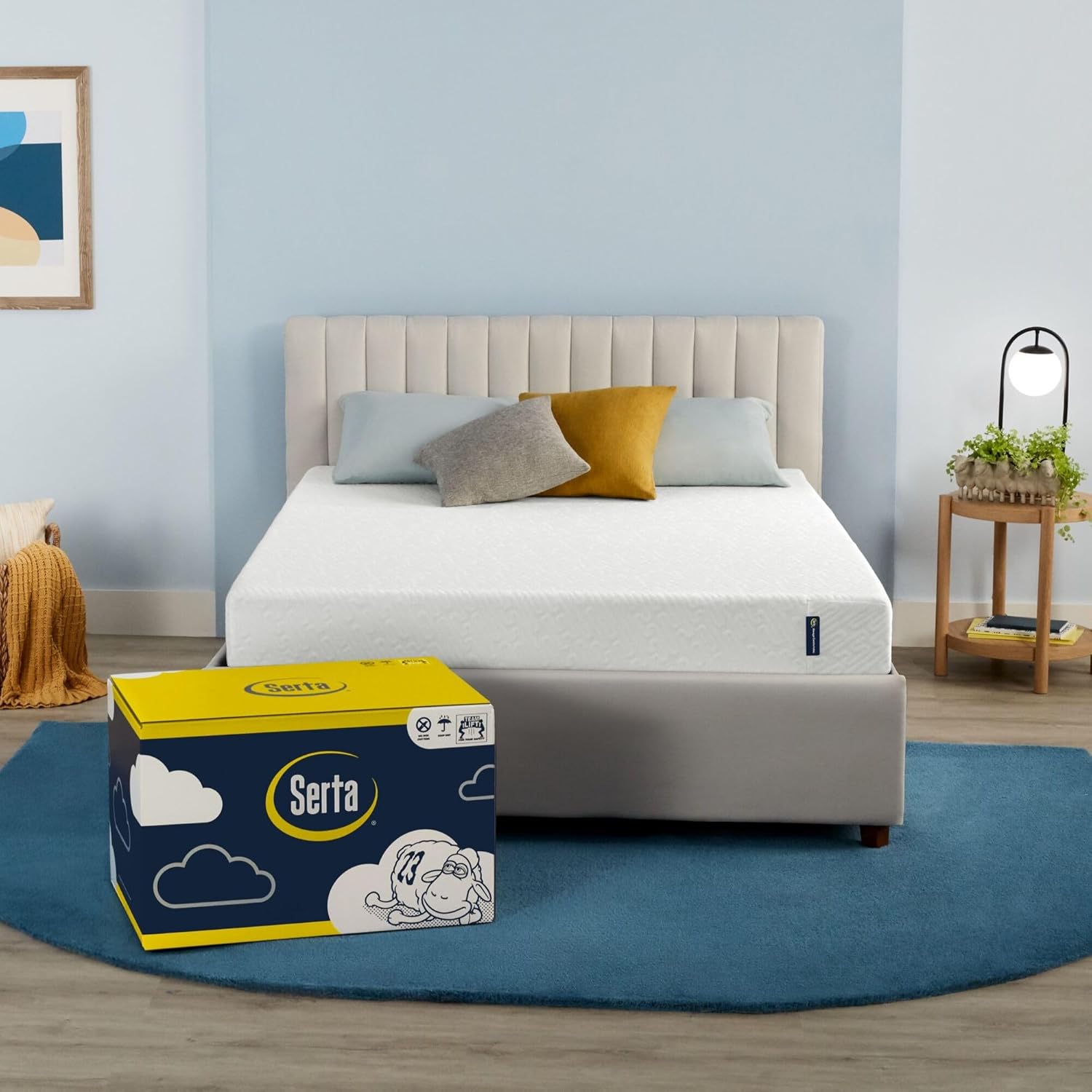 Serta - 7 inch Cooling Gel Memory Foam Mattress, Full Size, Medium-Firm, Supportive, CertiPur-US Certified, 100-Night Trial - For Ewe, White · v2