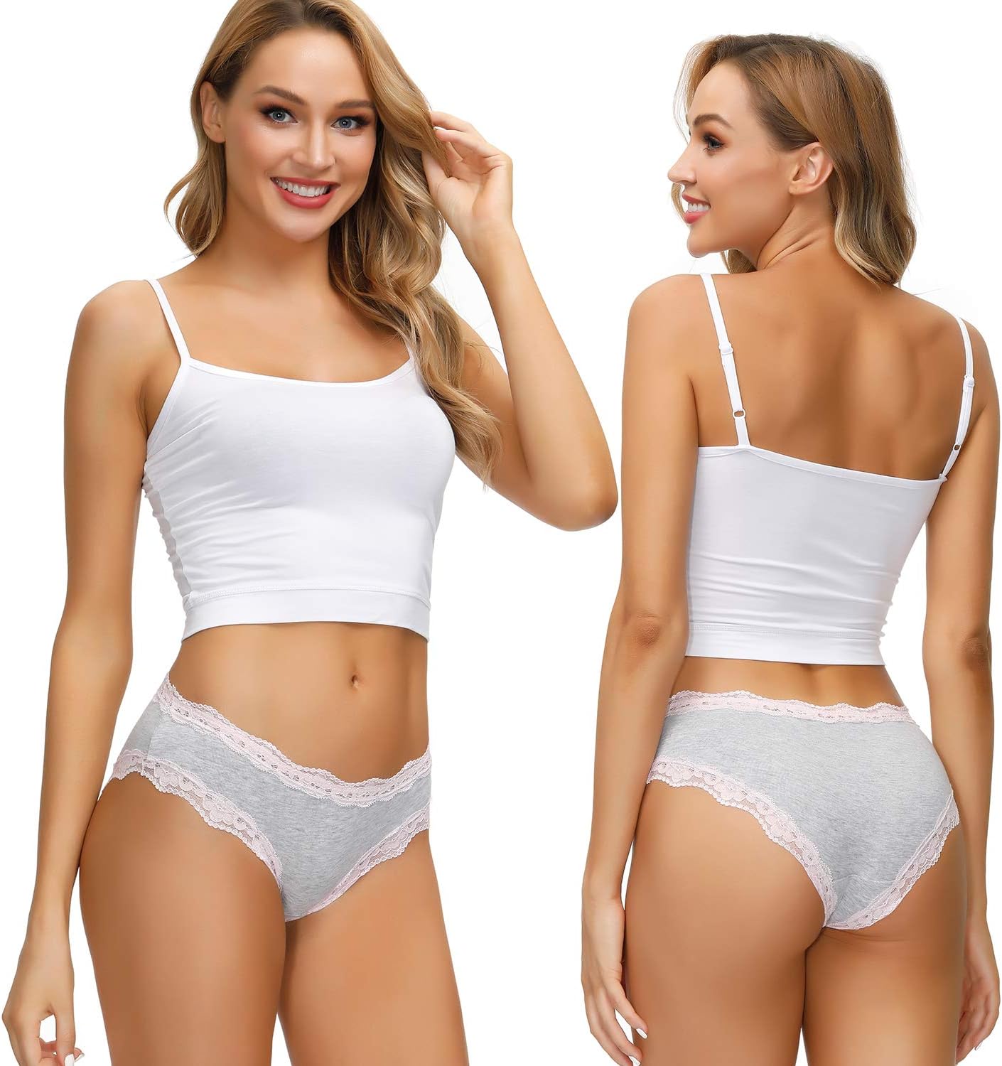 LYYTHAVON Damenunterwäsche, weiche, atmungsaktive Baumwolle, Slip für Damen, 5er-Pack