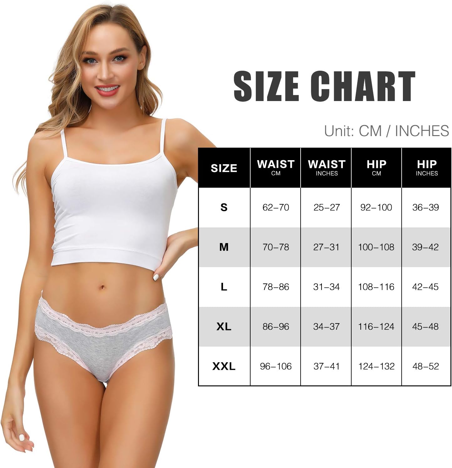 LYYTHAVON Damenunterwäsche, weiche, atmungsaktive Baumwolle, Slip für Damen, 5er-Pack
