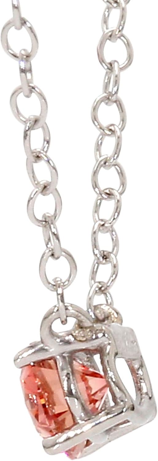 14k White Gold Lab-Created Diamond Pendant Oval Solitaire Necklace (.33 cttw, VS2-SI1 Clarity) 18 · v2