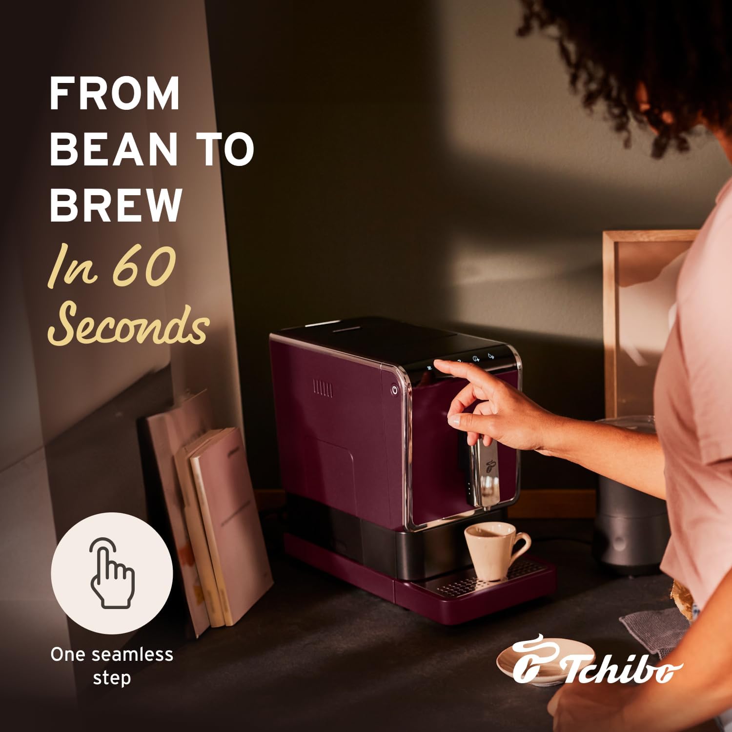Tchibo Automatic Espresso  Coffee Machine with Built-in Grinder, No Coffee Pods Needed, Black · v2