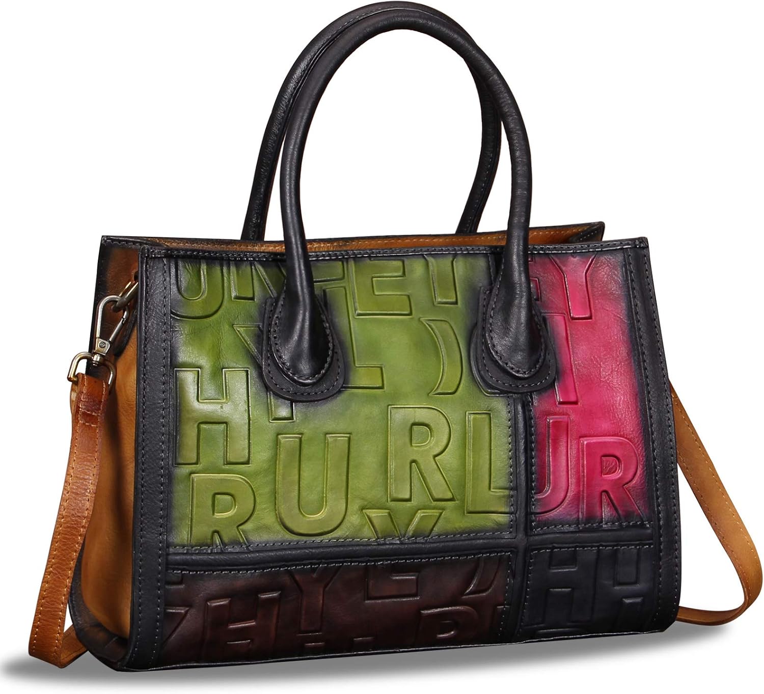 Borse e borsette in vera pelle da donna Borsa a tracolla vintage in vera pelle con manico superiore