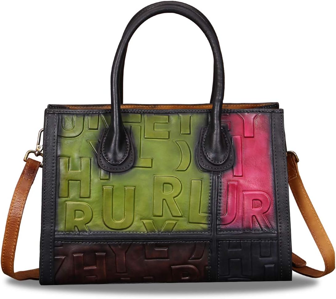 Borse e borsette in vera pelle da donna Borsa a tracolla vintage in vera pelle con manico superiore