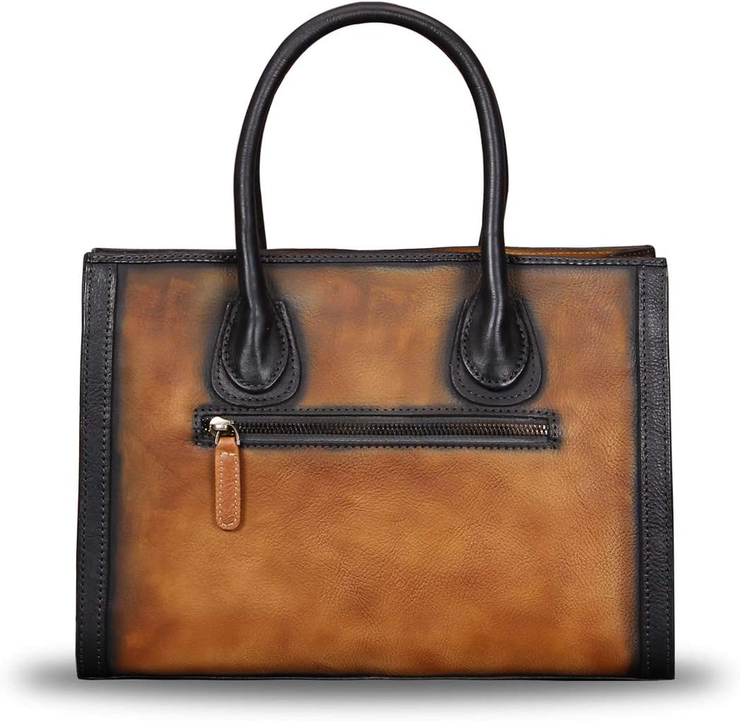 Borse e borsette in vera pelle da donna Borsa a tracolla vintage in vera pelle con manico superiore