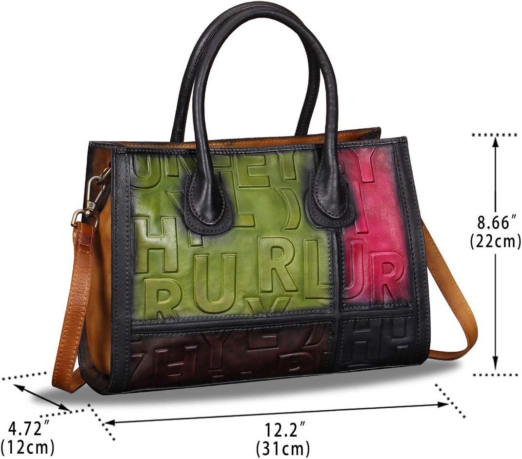 Borse e borsette in vera pelle da donna Borsa a tracolla vintage in vera pelle con manico superiore
