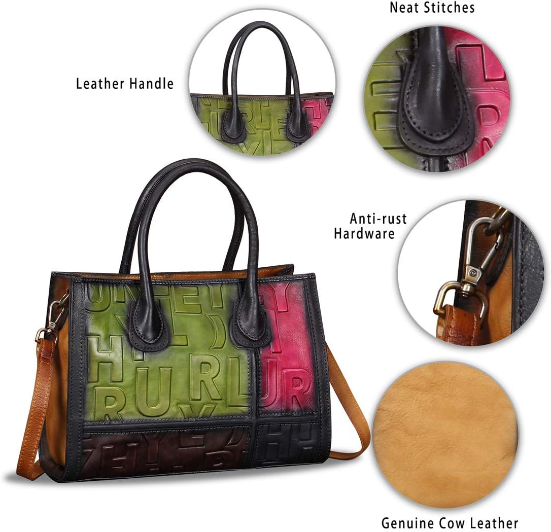 Borse e borsette in vera pelle da donna Borsa a tracolla vintage in vera pelle con manico superiore