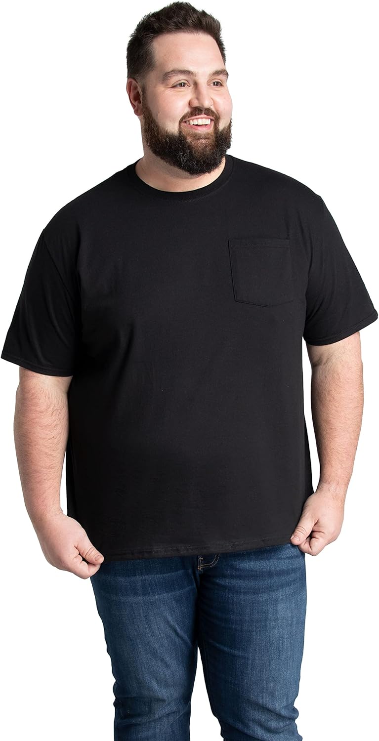 Fruit of the Loom Mens Tall Eversoft Cotton Short Sleeve T Shirts, Breathable  Moisture Wicking with Odor Control, Black Ink, XX-Large Big