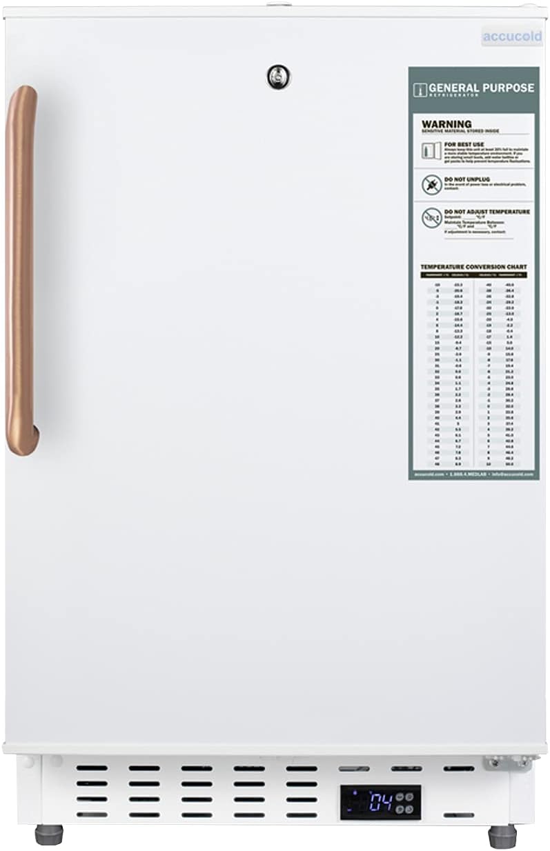 Summit Appliance ADA404REFTBC 20 Wide Built-In All-Refrigerator, ADA Compliant, 3.32 cu.ft Capacity, Factory-installed Lock, Adjustable Wire Shelves, Adjustable Digital Thermostat, Temperature Alarm · v5