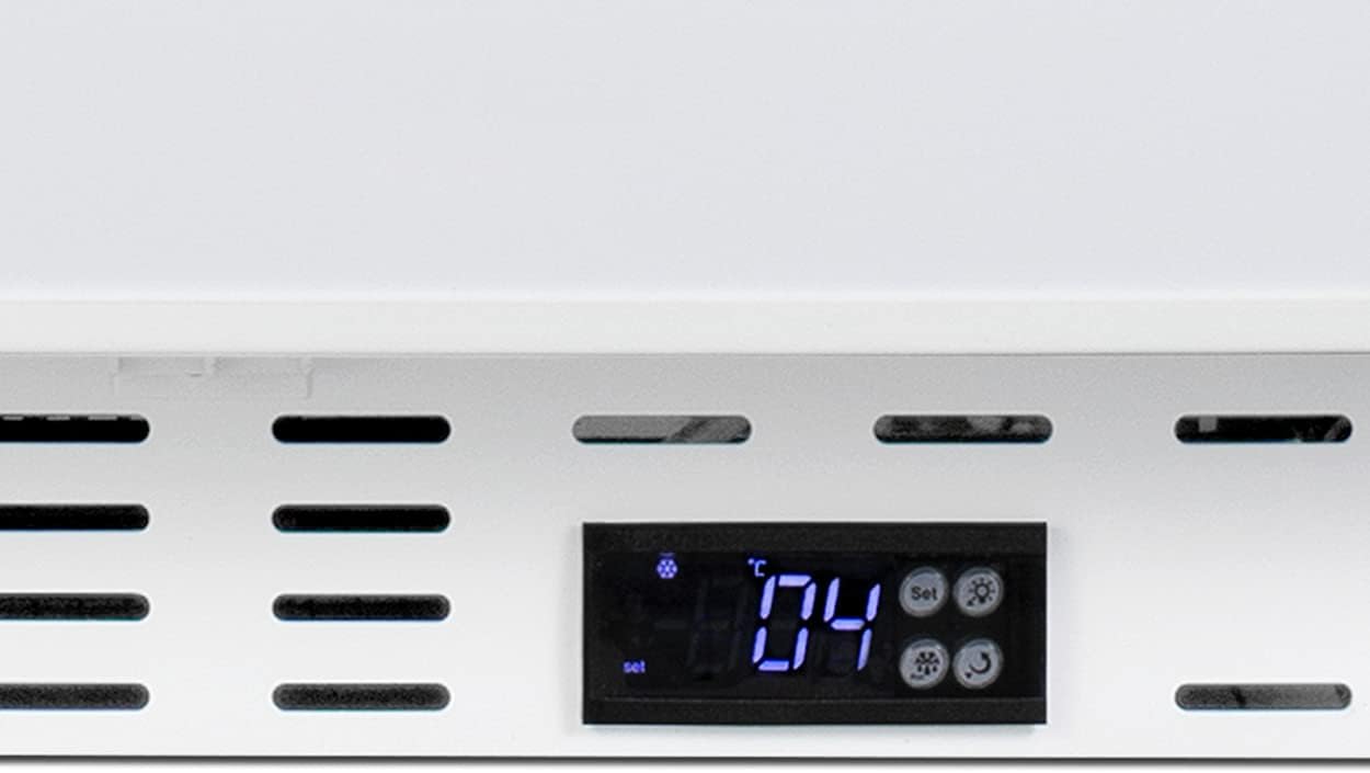 Summit Appliance ADA404REFTBC 20 Wide Built-In All-Refrigerator, ADA Compliant, 3.32 cu.ft Capacity, Factory-installed Lock, Adjustable Wire Shelves, Adjustable Digital Thermostat, Temperature Alarm · v5