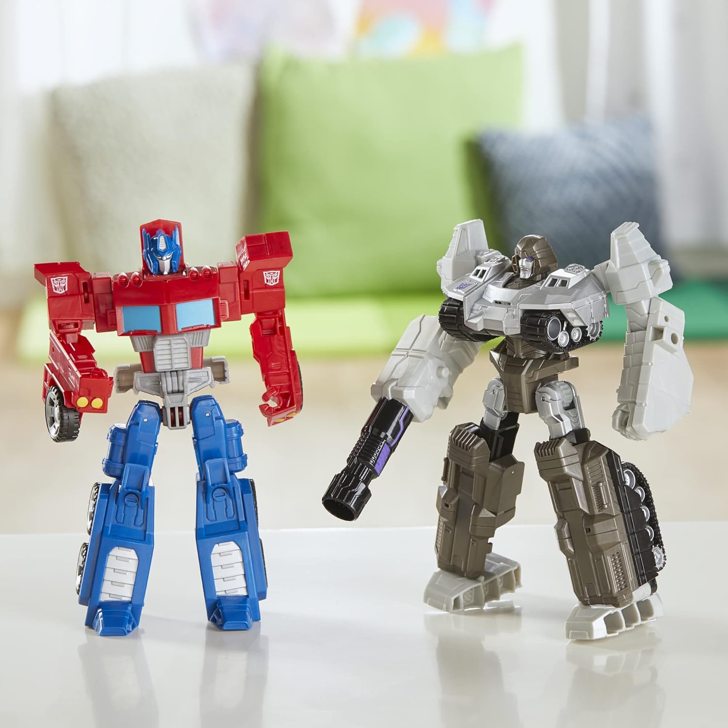 Action figure Transformers Toys Heroes and Villains Optimus Prime e Megatron, confezione da 2 - per bambini dai 6 anni in su, 7 pollici (esclusiva Amazon)