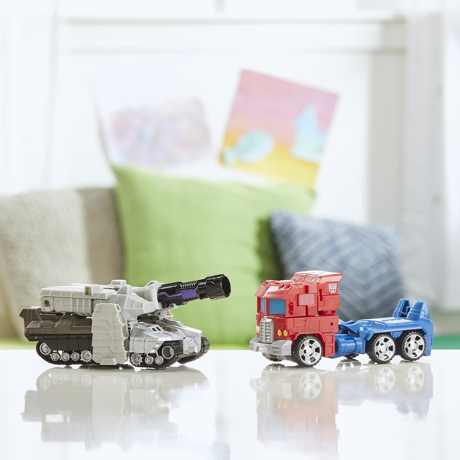 Action figure Transformers Toys Heroes and Villains Optimus Prime e Megatron, confezione da 2 - per bambini dai 6 anni in su, 7 pollici (esclusiva Amazon)