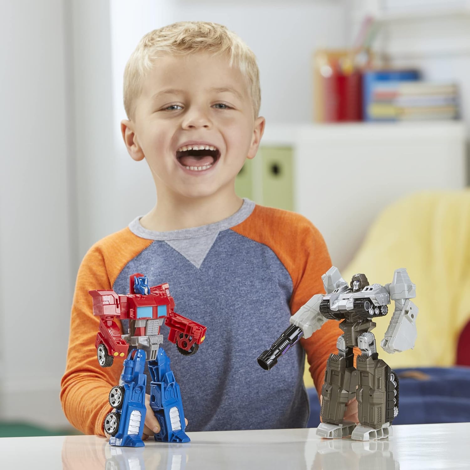 Action figure Transformers Toys Heroes and Villains Optimus Prime e Megatron, confezione da 2 - per bambini dai 6 anni in su, 7 pollici (esclusiva Amazon)