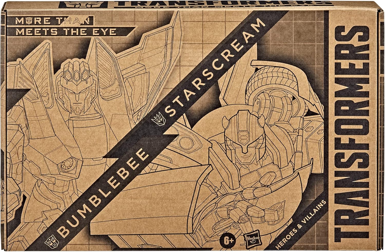 Transformers Toys Heroes and Villains Bumblebee and Starscream 2-Pack Action Figures - for Kids Ages 6 and Up, 7-inch (Amazon Exclusive) · v2