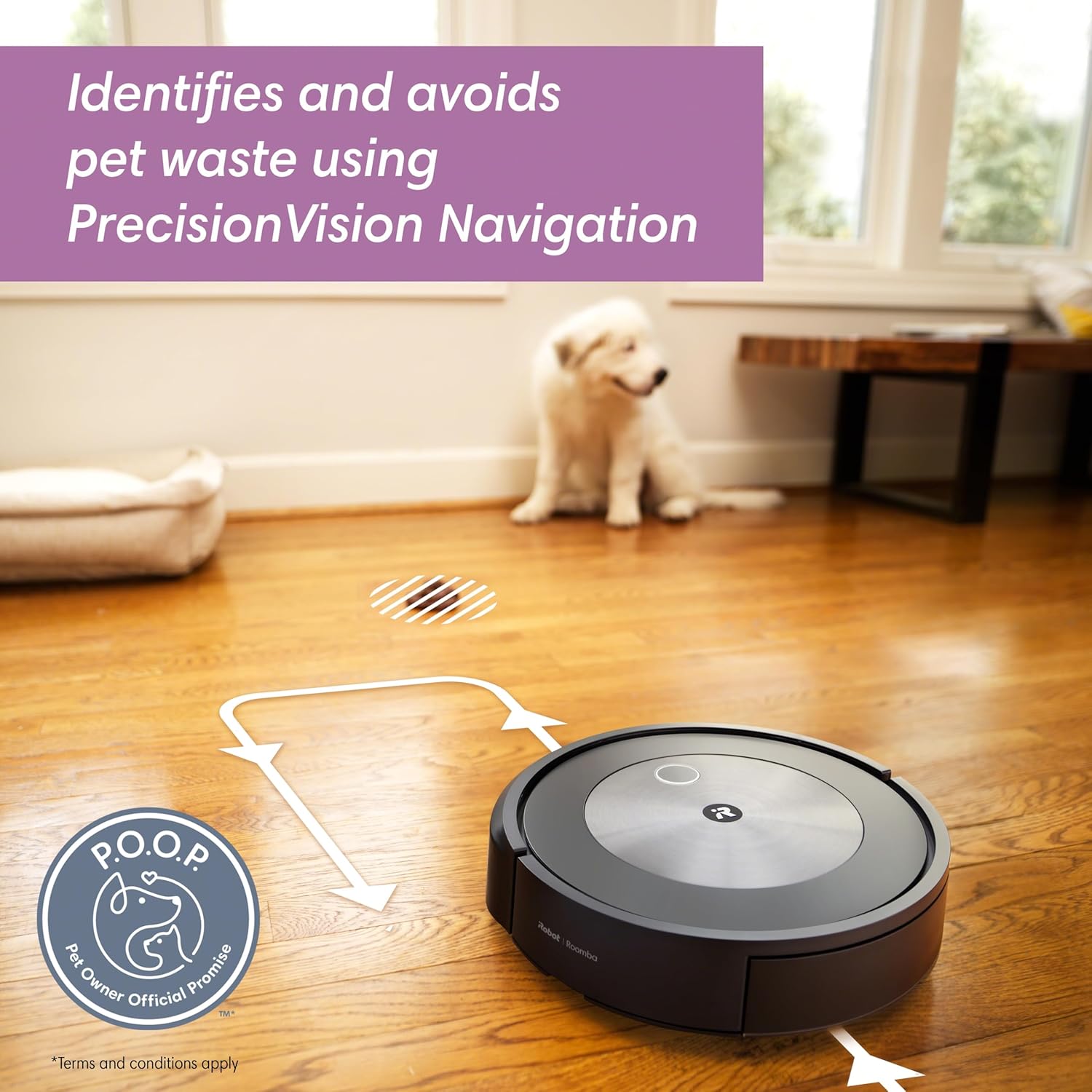 iRobot Roomba j7 (7550) Self-Emptying Robot Vacuum – Uses PrecisionVision Navigation to Identify Avoid Objects Like Socks, Shoes, amp; Pet Waste, Smart Mapping, Self-Empty for Up to 60 Days · v7