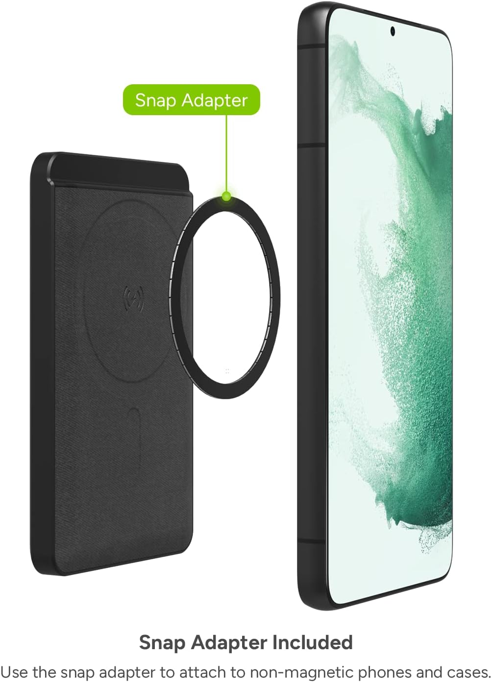 mophie Snap  Juice Pack Mini - Wireless Portable Magnetic Charger with 5000 mAh Internal Battery, Compatible with MagSafe  Qi-Enabled Smartphones, Works with Apple, Samsung, and Google Phones, Black