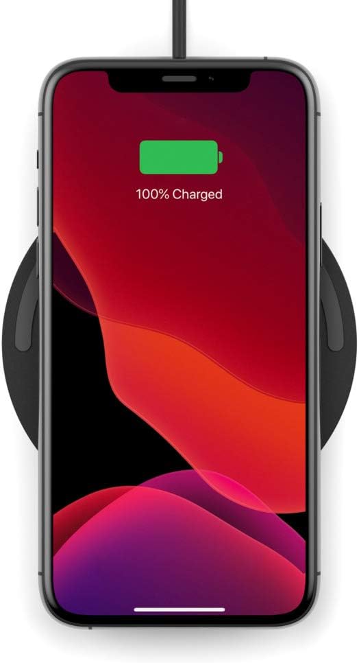 Chargeur sans fil Belkin Quick Charge - Chargeur 10 W certifié Qi pour Apple iPhone, Samsung Galaxy, Airpods Pro More, Recharge tout en écoutant de la musique ou en diffusant des vidéos - Lot de 2, noir (pas d'alimentation)