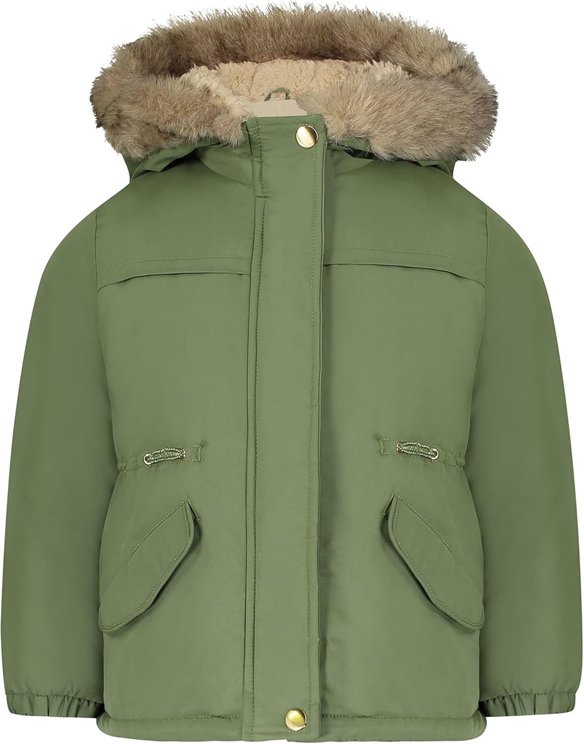 OSHKOSH BGOSH Girls' Heavyweight Faux Fur Hooded Parka Warm Winter Coat