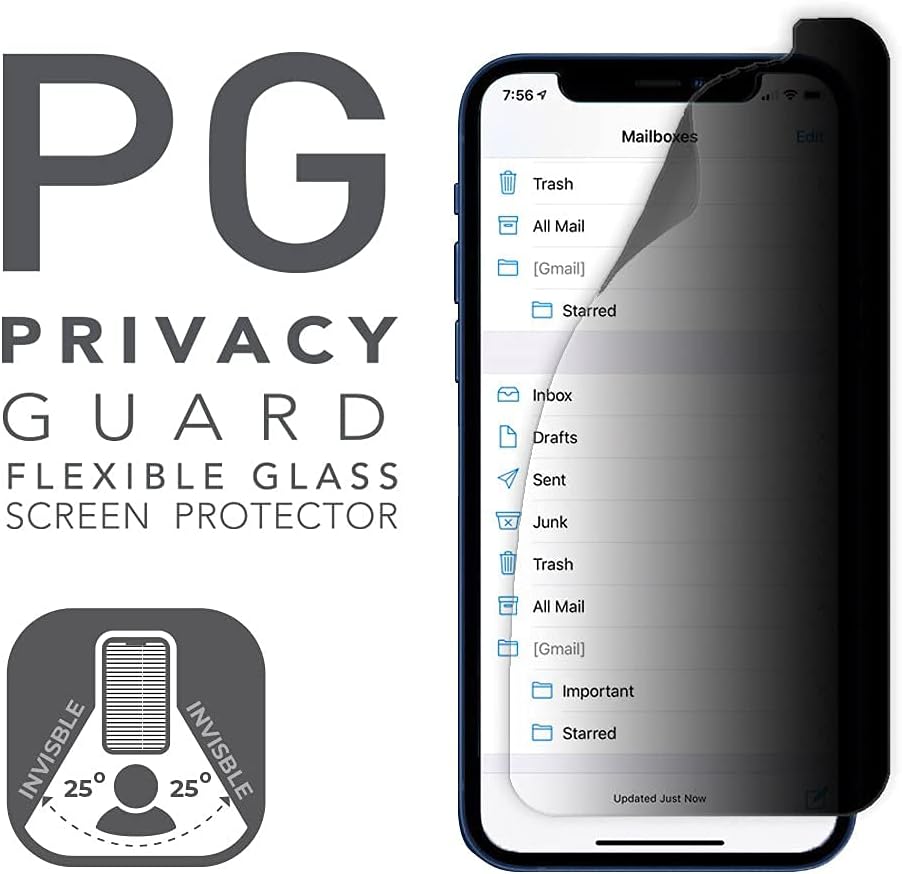 iPhone 12 Mini용 ARMOR 플렉서블 유리 스크린 보호 필름, 9H 프라이버시 가드