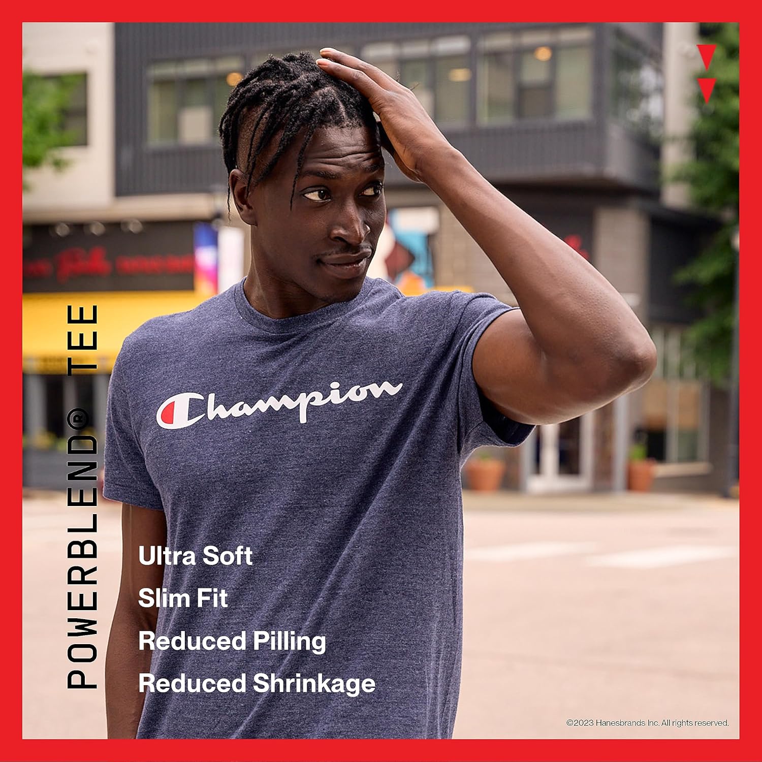 Футболка Champion MenS, Powerblend, мягкая, с рисунком, самая удобная футболка для мужчин