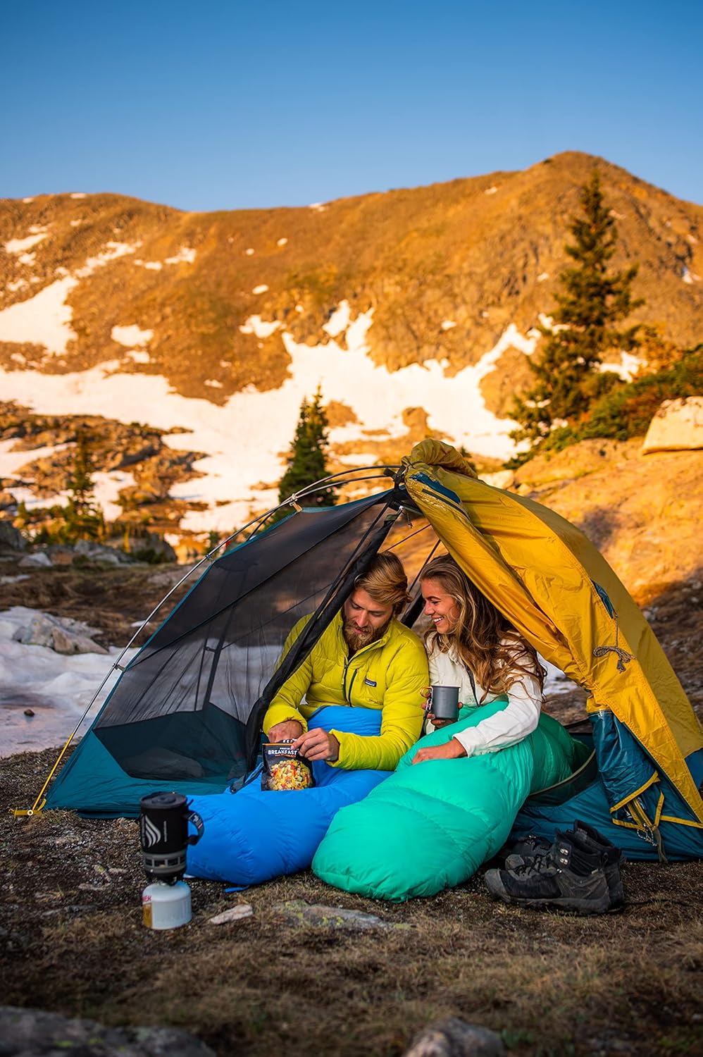 Kelty Far Out Rucksackzelt, Fußabdruckpaket, Kapazität für 2 oder 3 Personen, Rucksack-Starterset und Campingunterstand, Packsack im Lieferumfang enthalten