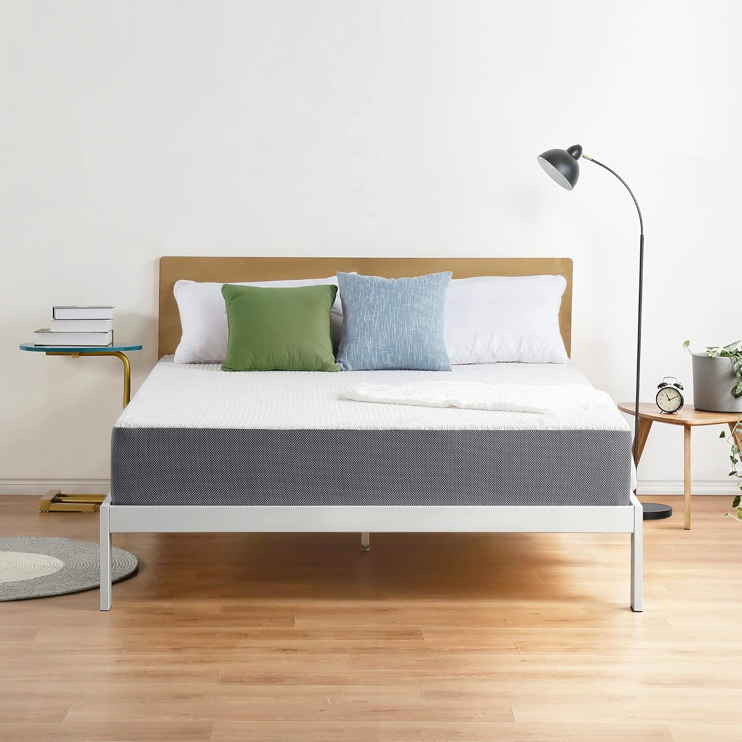 Olee Sleep 8 Inch Ventilated Gel Infused Memory Foam Mattress, CertiPUR-US® Certified, Gray, Full · v2