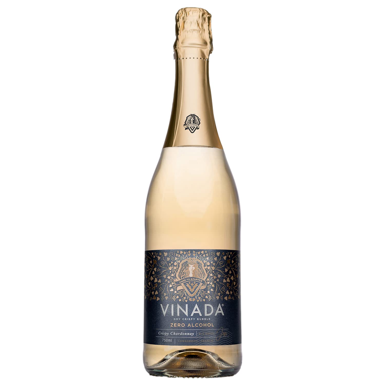 VINADA - Confezione varietale Crispy Chardonnay, Sparkling Gold, Sparkling Rose (zero alcol) - 750 ml (12 bottiglie di vetro)