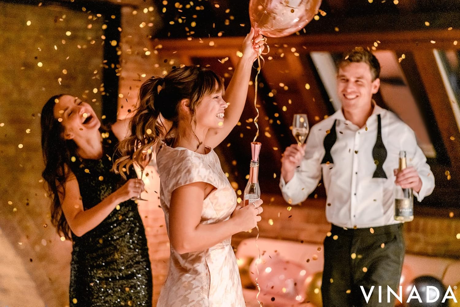 VINADA - Confezione varietale Crispy Chardonnay, Sparkling Gold, Sparkling Rose (zero alcol) - 750 ml (12 bottiglie di vetro)