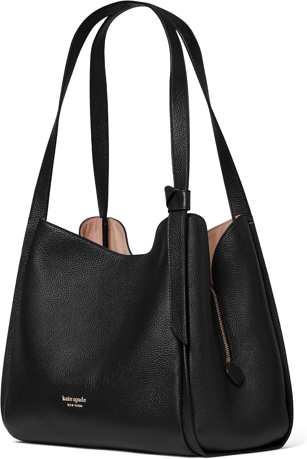 kate spade new york Womens Knott Pebbled Leather Large Shoulder Bag · v3