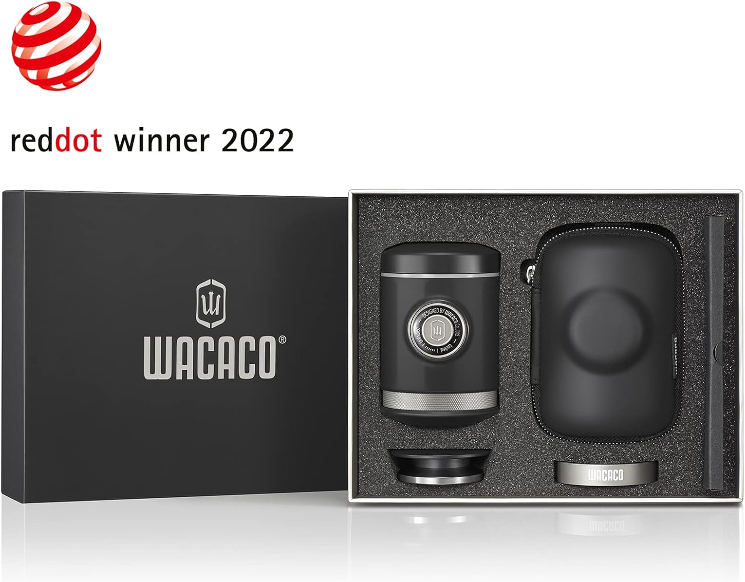 WACACO Picopresso เครื่องชงกาแฟเอสเพรสโซพกพาพร้อมเคสป้องกัน เครื่องชงกาแฟพิเศษระดับมืออาชีพ บดละเอียดพิเศษได้ เครื่องชงกาแฟแบบพกพาที่ควบคุมด้วยมือ