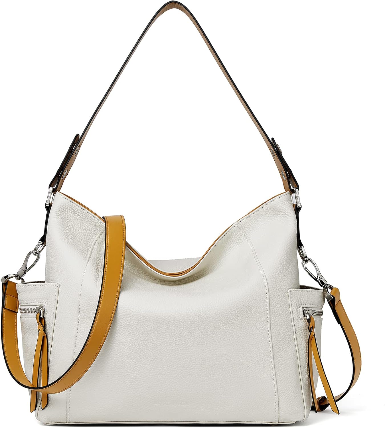 BOSTANTEN Genuine Leather Hobo Handbags Designer Shoulder Tote Purses Crossbody Large Bag for Women · v2