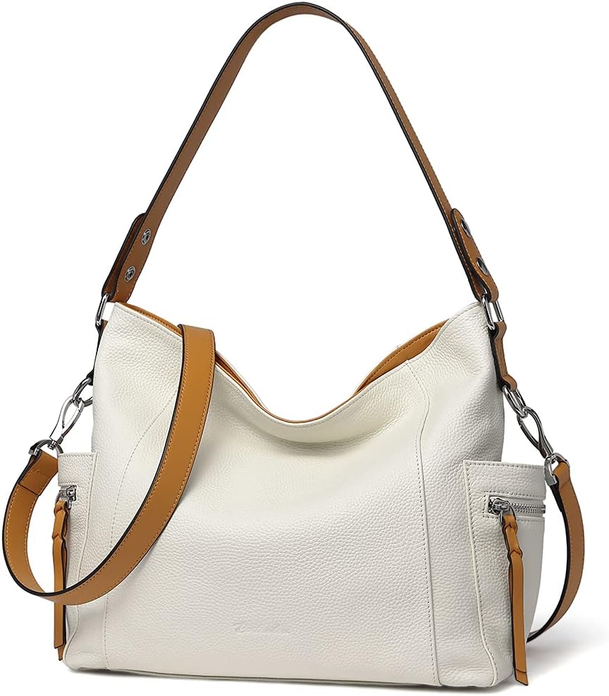 BOSTANTEN Genuine Leather Hobo Handbags Designer Shoulder Tote Purses Crossbody Large Bag for Women · v2