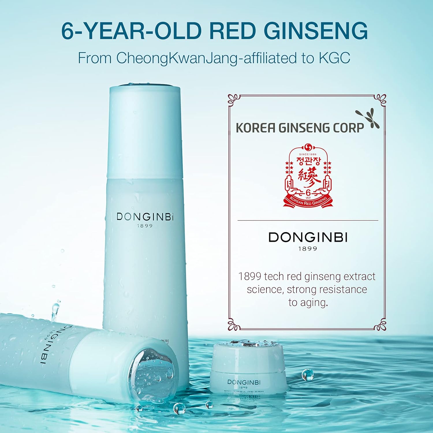 Donginbi Hydra Bounce Skin Care Set - New Years Gifts for Women, Face Toner, Lotion, and Moisturizer with Red Ginseng and Hyaluronic Acid for Soft, Supple and Hydrated Skin, Korean Face Moisturizer · v4