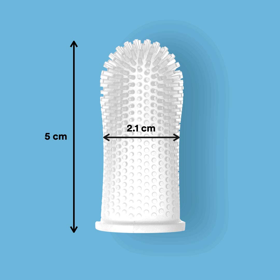 Jasper Dog Toothbrush, 360-Degree Silicone Dog Finger Toothbrush with Storage Cases, Dog Tooth Brushing Kit, Dog Teeth Cleaning Kit for Medium and Large Dogs, Use with Dog Toothpaste, 2-Pack Blue · v5