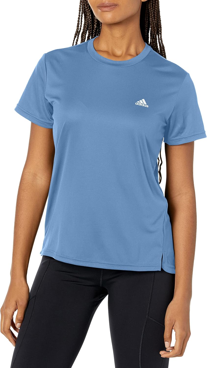 تي شيرت رياضي نسائي من adidas Aeroready Designed 2 Move 3-Stripes