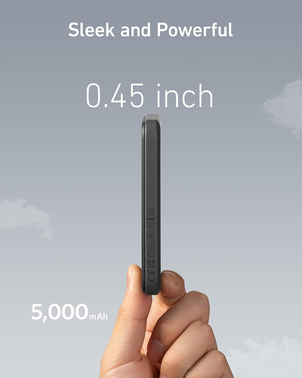 Anker 621 Magnetic Portable Charger (MagGo), 5,000mAh Wireless Power Bank with USB-C Cable, Magsafe-Compatible Battery Pack for iPhone 16 /15/14/13/12 Series · v2