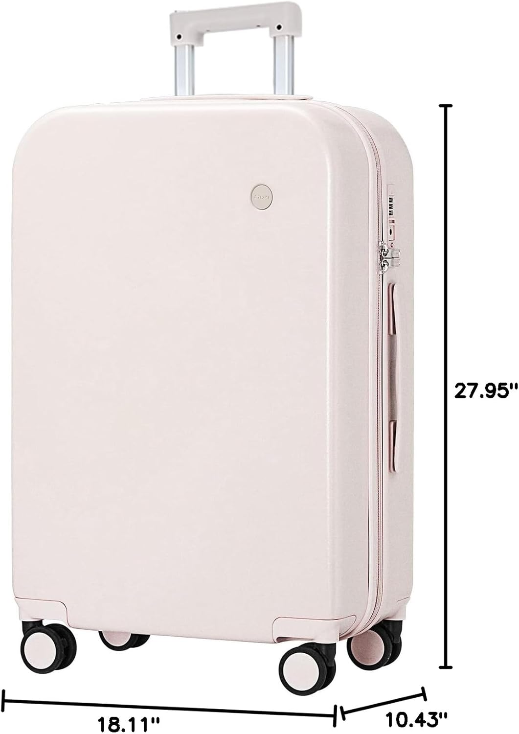 Suitcase Luggage with Spinner Wheels, Mixi Hardside Rolling Suitcase PC with Cover  TSA Lock Lightweight Travel Case · v2