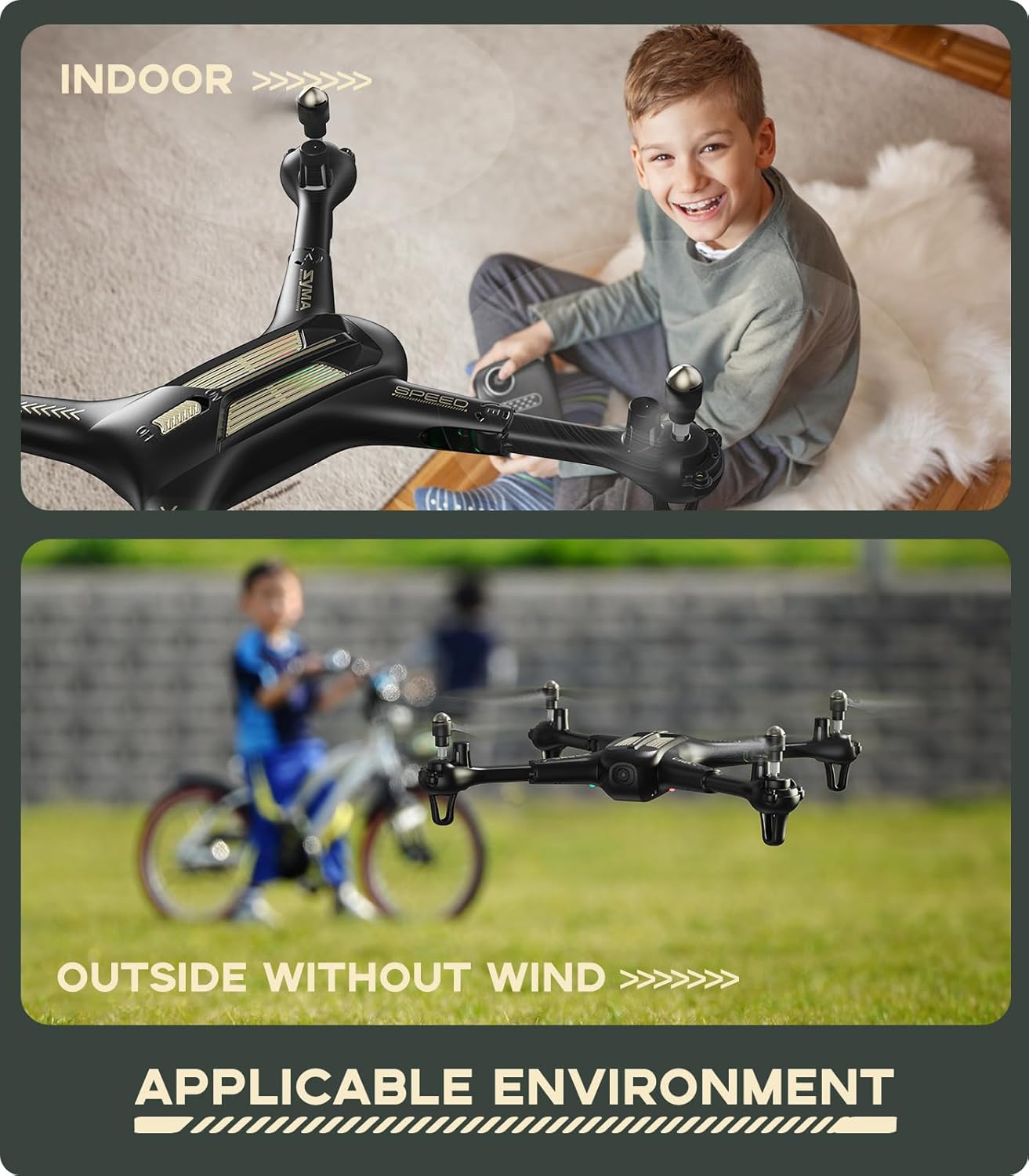 카메라가 장착된 드론, SYMA X600W 접이식 1080P FPV 카메라 드론, 성인용, 어린이용, 원격 제어 쿼드콥터, 소년용, 소녀용, 고도 유지, 헤드리스 모드, 원키 스타트, 3D 플립, 배터리 2개