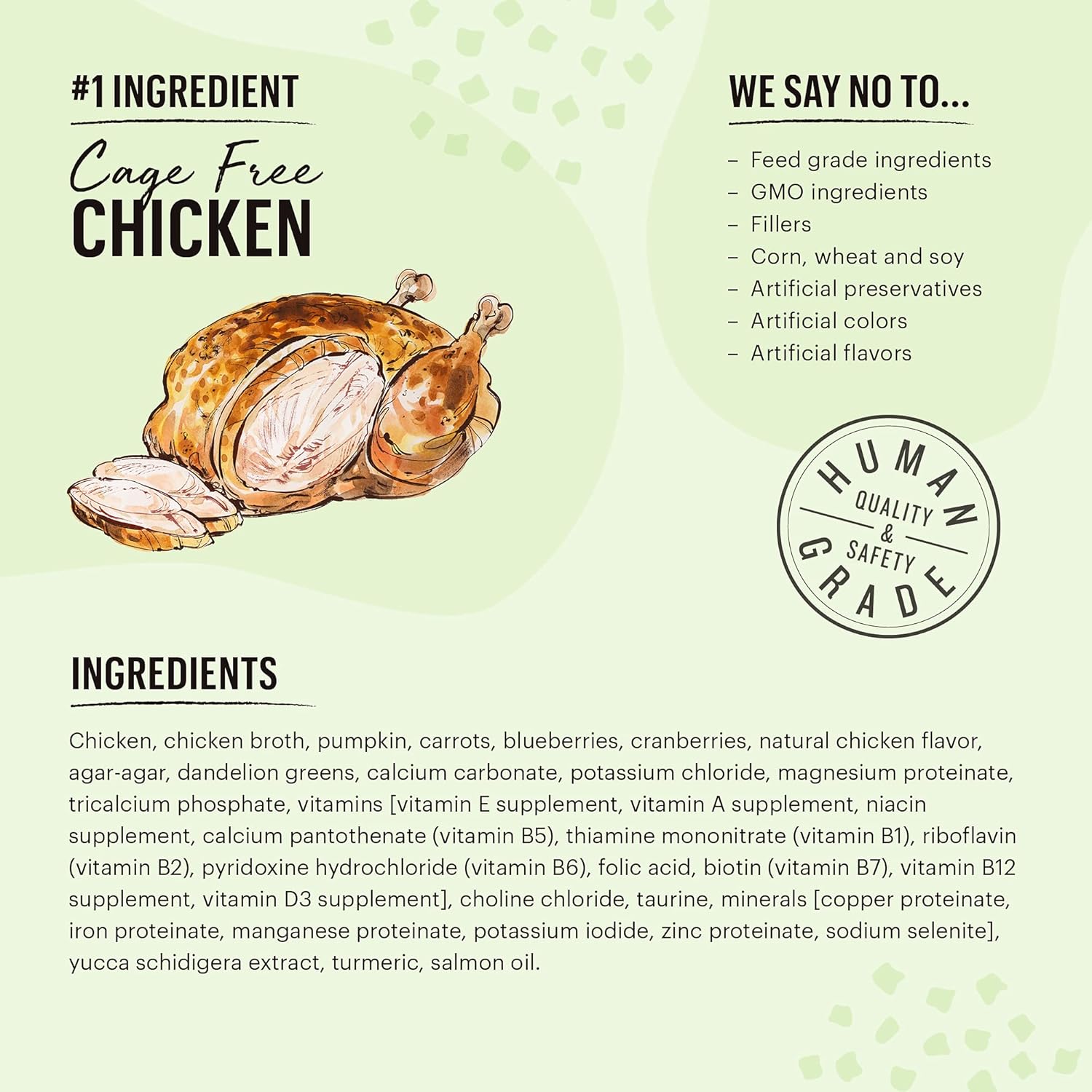 The Honest Kitchen Minced - Kip in Bone Broth, natvoer voor katten, 5,5 oz (verpakking van 12)