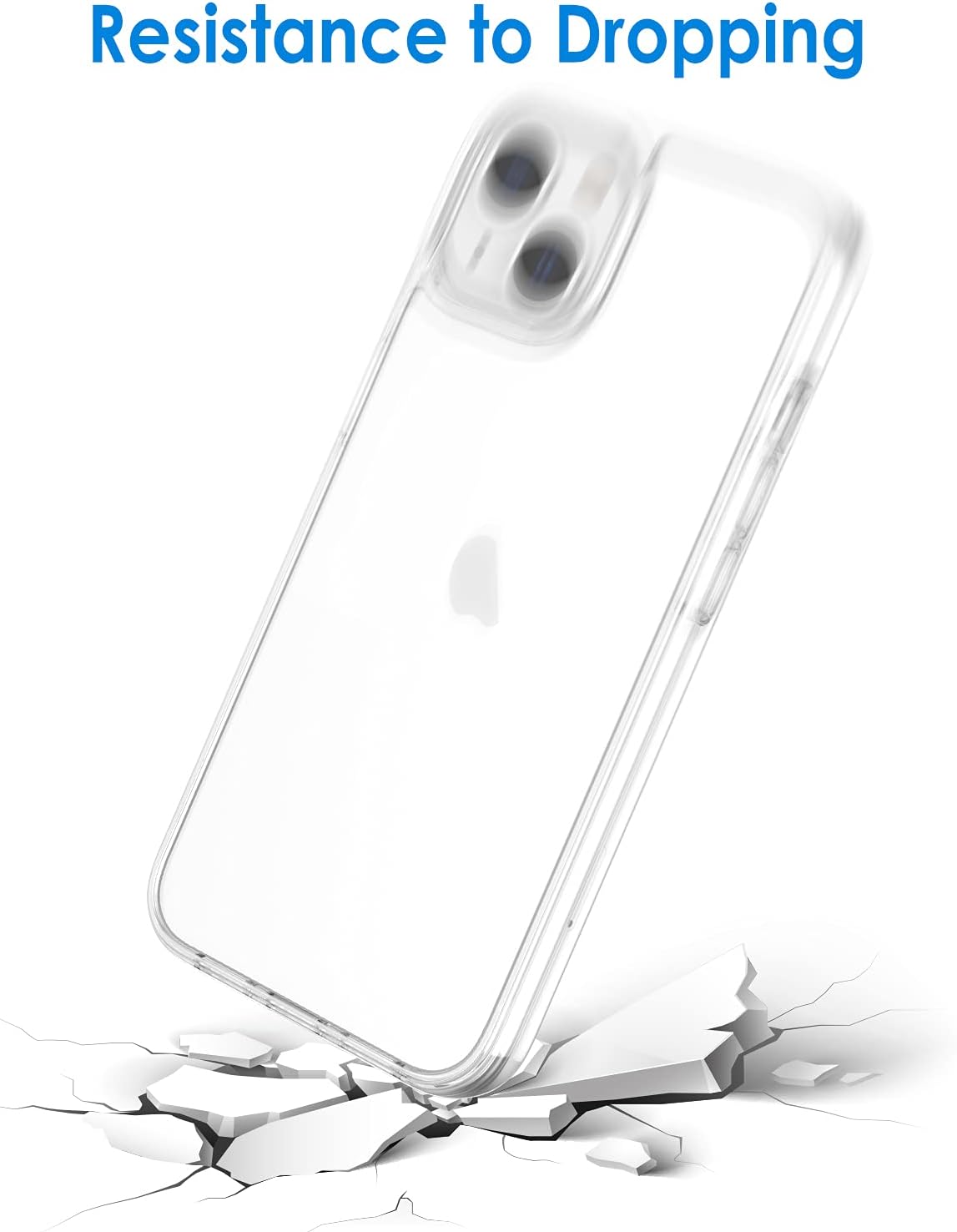 JETech Case for iPhone 13 6.1-Inch, Non-Yellowing Shockproof Phone Bumper Cover, Anti-Scratch Clear Back (Clear)